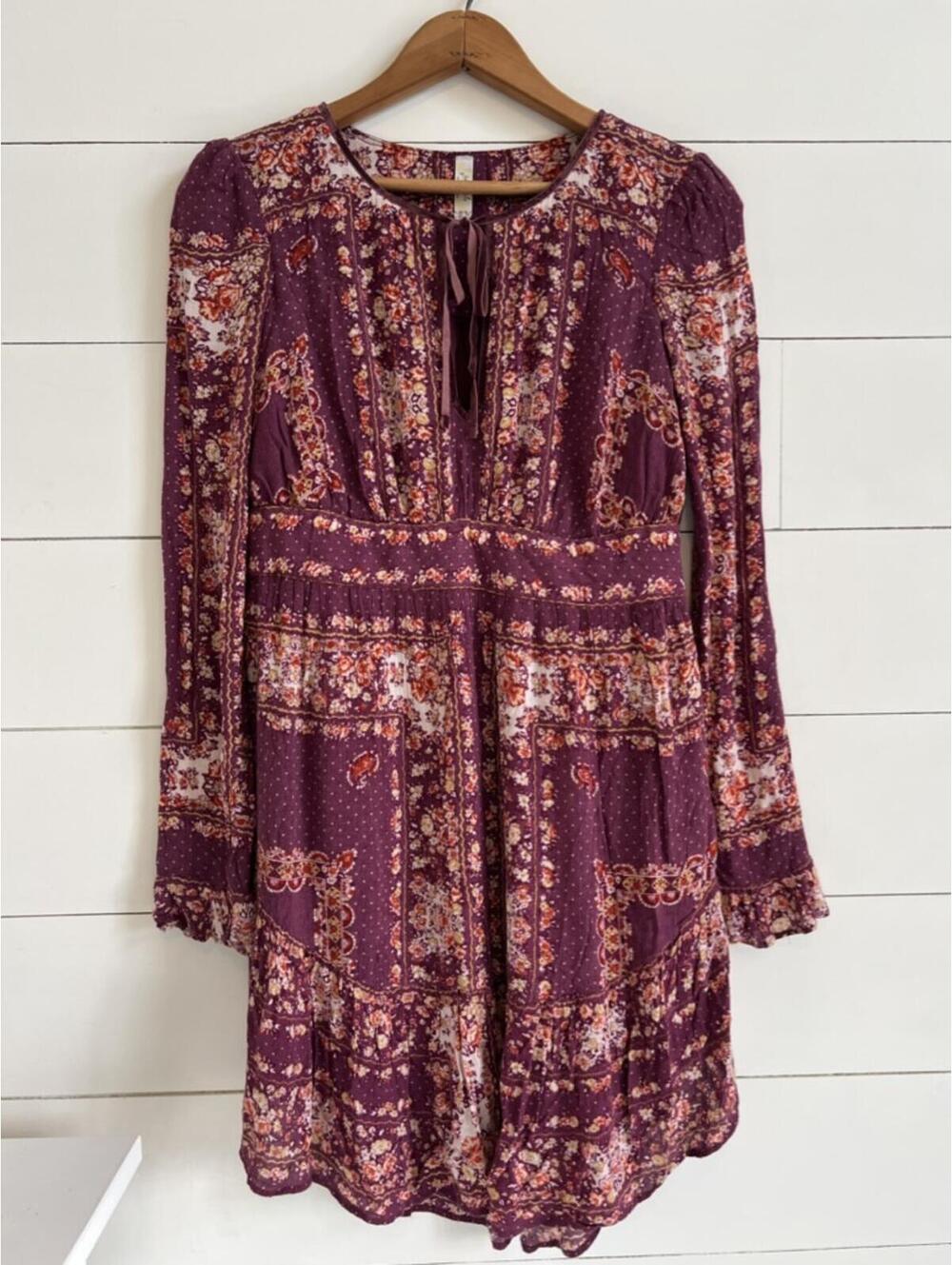 Free People Bridget Mini Dress Women's Size XS Boho Romantic Coquette Fall